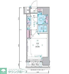 GENOVIA東向島IIskygarden 9階1Kの間取り