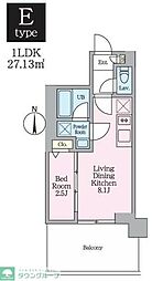 クレストコート東陽町 1LDKの間取図画像