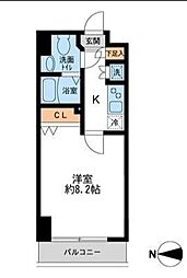 HF錦糸町レジデンス 1Kの間取図画像