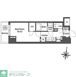 コンフォリア森下リバーサイド 1Kの間取図画像
