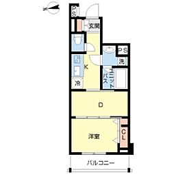 スカイコート隅田公園 1DKの間取図画像