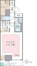Brilliaist東雲キャナルコート 1Kの間取図画像
