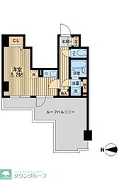 ドゥーエ西大島 ワンルームの間取図画像