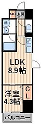 LABELJOUR錦糸町 1LDKの間取図画像