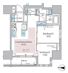 Urbanex錦糸公園 2LDKの間取図画像