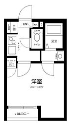 メゾンドソレイユ大島 1Kの間取図画像