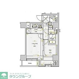 プレミアムキューブ両国デュー 1LDKの間取図画像