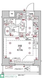クレイシア森下ステーションサイト 1Kの間取図画像