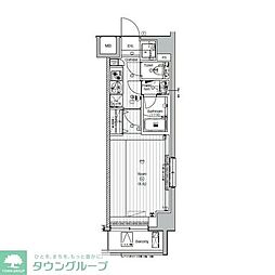 ルミードキューブ菊川プレミアム 1Kの間取図画像