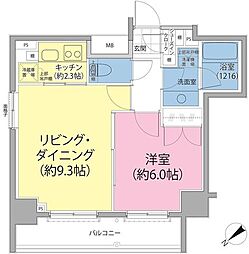 PARKHABIO東向島 1LDKの間取図画像