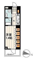 ParkAxis辰巳STAGE 1Kの間取図画像