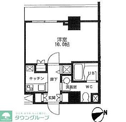 カスタリア門前仲町2 1Kの間取図画像