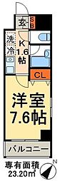 ドゥーエ船堀 1Kの間取図画像