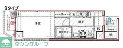 ES-Grande大島ガーデンテラス 1Kの間取図画像