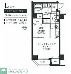 アイルプレミアム押上ノルド 1LDKの間取図画像