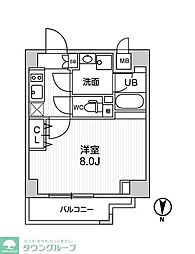 ALTERNAKIKUKAWA2 1Kの間取図画像