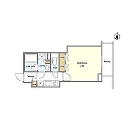 Belleville錦糸町 ワンルームの間取図画像