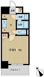 プライムアーバン門前仲町 1Kの間取図画像