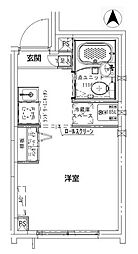 プラチナフォルム住吉 ワンルームの間取図画像