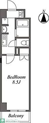 Uresidence東陽町 1Kの間取図画像