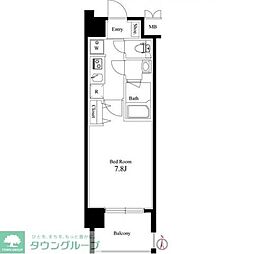 ハーモニーレジデンス森下ステーションフロント 1Kの間取図画像