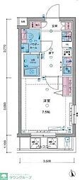 ジェノヴィア亀戸水神スカイガーデン 1Kの間取図画像