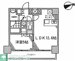 カスタリア門前仲町2 1LDKの間取図画像
