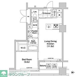 コンフォリア新川 1LDKの間取図画像