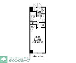 J-フラッツ錦糸町 1Kの間取図画像