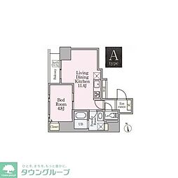 GrandeMaison浅草合羽橋 1LDKの間取図画像