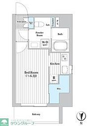 クレスト小杉スクエア 2階1Kの間取り