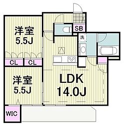 間取図画像 2LDK