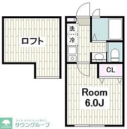 JR京浜東北・根岸線 川崎駅 徒歩8分の賃貸アパート 1階1Kの間取り