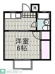 ハイツＴＳＫ 1階1Kの間取り