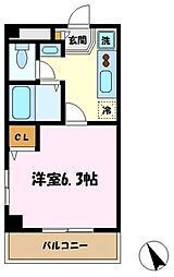 リブリ・陣屋 1階1Kの間取り