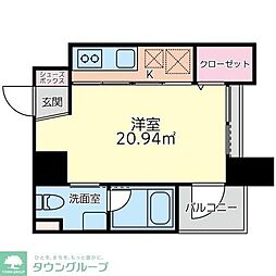 ＣＳ1913 5階ワンルームの間取り
