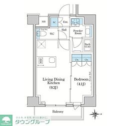 スタイリオ新丸子NORTH 1LDKの間取図画像