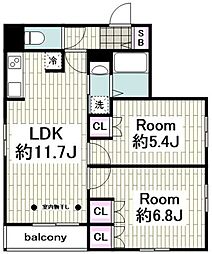 間取図画像 2LDK