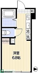 ベルビューアベニュー元住吉 ワンルームの間取図画像