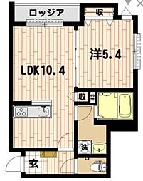 SANTERIVIERE 1LDKの間取図画像