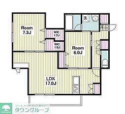 MILLE MERCIS 2LDKの間取図画像