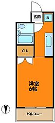 ヤマトビル 1Kの間取図画像
