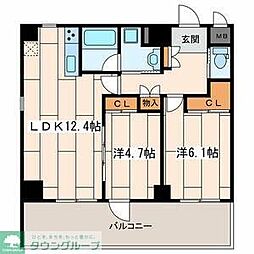 RALLY'S 2LDKの間取図画像