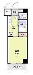 フローレス中原3 1Kの間取図画像