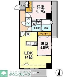 GRAND SOLEIL 2LDKの間取図画像