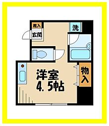 ウィズK.Y.H ワンルームの間取図画像
