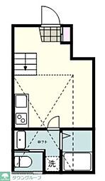 川崎市高津区溝口3丁目アパート ワンルームの間取図画像