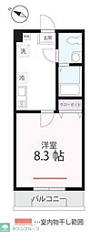 QUIET CRAB HOUSE 溝ノ口II(仮) 1Kの間取図画像