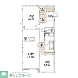 Casa di paglia 2LDKの間取図画像
