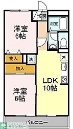 メゾンエオニア 2LDKの間取図画像